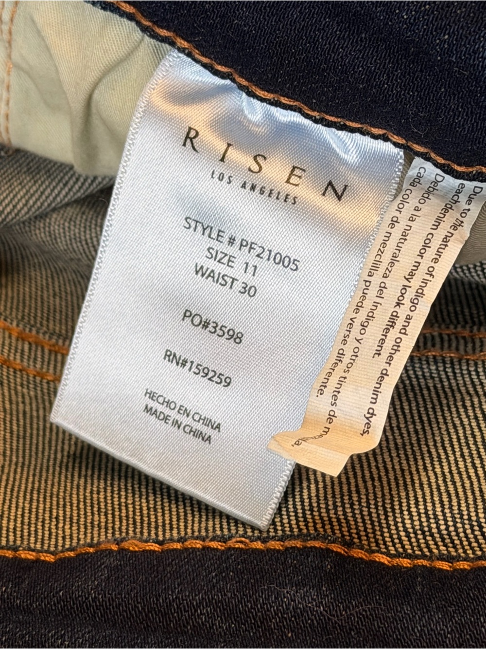 RISEN Los Angeles High-Rise Dark Indigo Flare Jeans- Size 11/30 NWOT - Picture 6 of 9